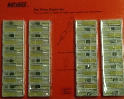 New card of 24 sets of eye glass repair kits for glasses and sun glasses for sale