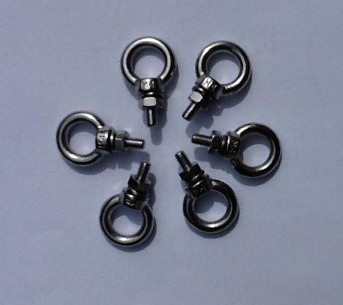6 Stainless Steel Lifting Eye Bolts M4 + free shipping with tracking number
