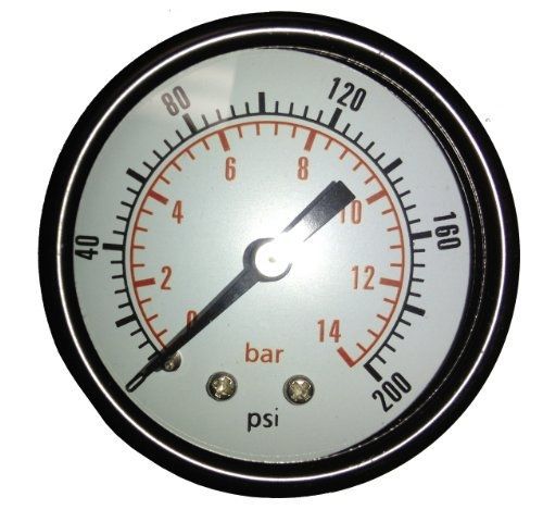New air pressure gauge for air compressor wog water oil gas 2&#034; dial center back for sale