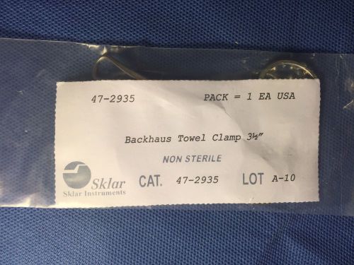 NEW SKLAR  Backhaus Towel Clamp 3.5&#034; 47-2935
