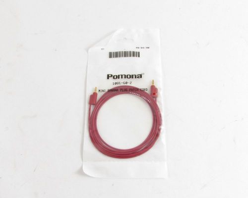 Pomona stackable 60&#034; mini banana plug patch cord, red cable - p/n: 1081-60-2 for sale