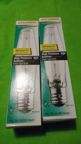 2x sylvania ecologic 400 watt et18 high pressure sodium bulb. new in box. for sale