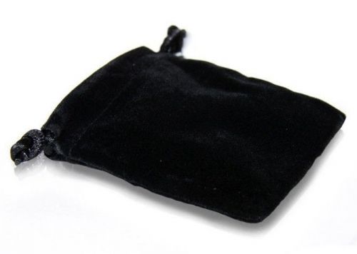 Black Velvet Drawstring Jewelry Gift Bags Pouches 7cm / 8.5cm black