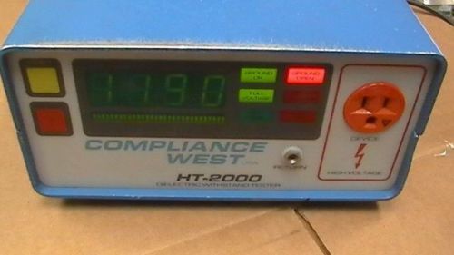 Compliance west ht-2000 ac hipot tester 0-2000v ground continuity withstand for sale