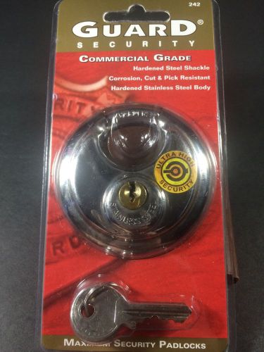 Guard Security Lock Commercial Grade 2 3/4&#034; Srouded Shackle Padlock  #242  Keys
