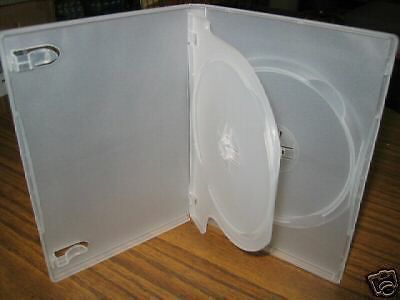 100 CLEAR DOUBLE 2 DVD CD CASES w/ FLIP TRAY - PSD44