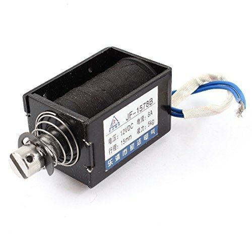 uxcell 15mm Stroke 5Kg Force Push Pull Type Solenoid Electromagnet DC 12V 8A