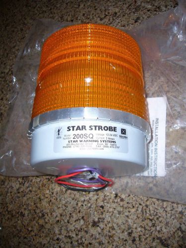 Star Warning Systems Amber Strobe Warning Light 200SQ