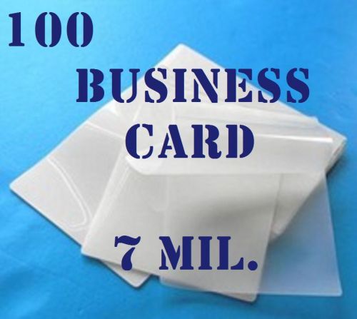 Business card 7 mil 100 pk  laminating laminator pouch sheets 2-1/2 x 3-3/4 for sale