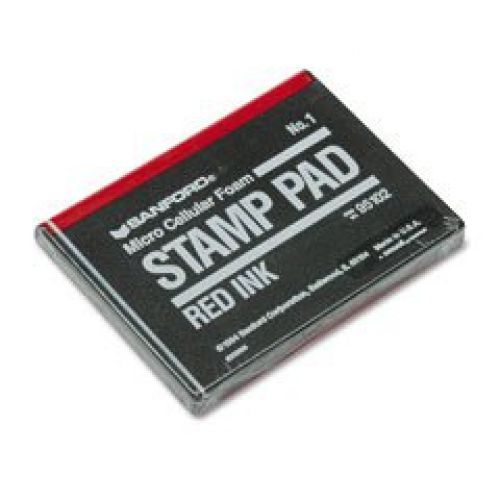 Sanford Micro Cellular Foam Stamp Pad, 2 3/4 x 4 1/4, Red Ink (SAN95102)