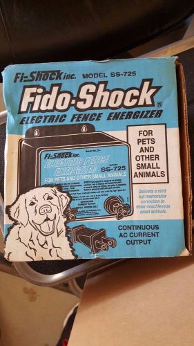 FIDO-SHOCK IN BOX NEW PET &amp; SMALL ANIMAL ELECTRIC FENCE ENERGIZER -Mfg# SS-725