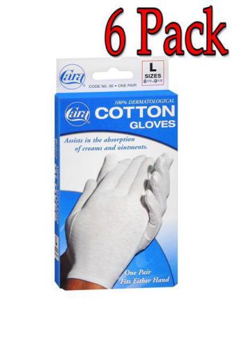 Cara Cotton Gloves, Large, 1pair, 6 Pack 038056000866A137