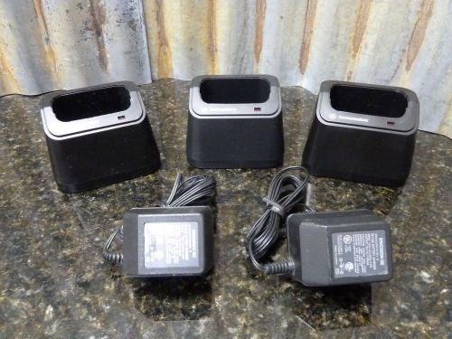 Lot of 3 ericsson ge two way radio charger bases 344a4209p20 fast free shipping for sale