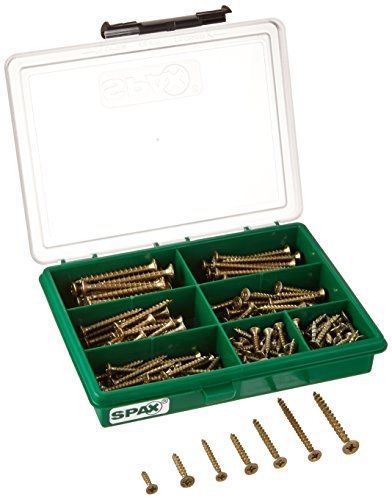 Spax multi-material yellow zinc screw assortment kit, small for sale