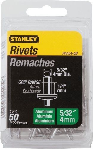 Stanley Paa54-5B Aluminum Rivets, 5/32 Inch X 1/4 Inch, Pack of 50