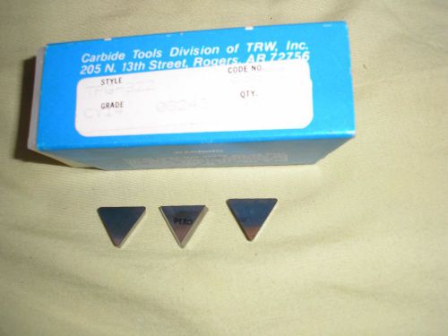 T R W carbide tools  tpg 322 style only 7 of these