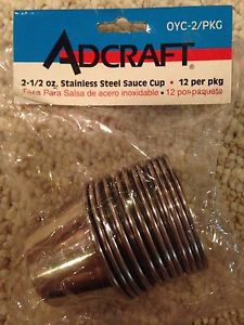 Stainless Steel Sauce Cup 2-1/2 oz. (Pack of 12) Adcraft OYC-2/PKG