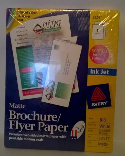 Avery Matte Brochure/Flyer Paper #8324, Ink Jet, scored, 100 sheets