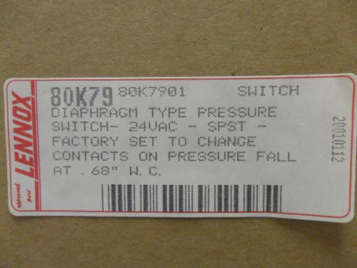 New lennox 80k79 80k7901 diaphragm type pressure switch nib for sale