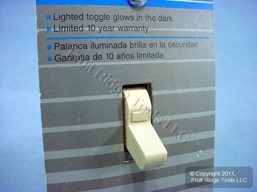 New leviton lighted ivory commercial wall toggle light switch 15a 120v 5501-lhi for sale