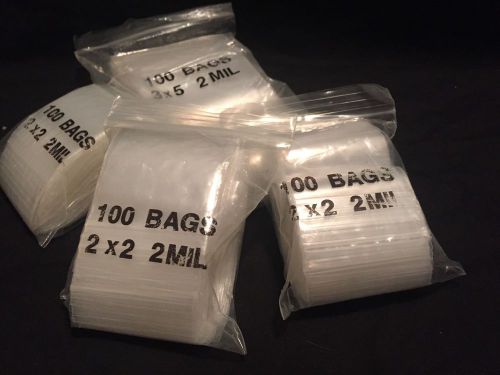 Lot Of 380 Plastic Zip Seal Baggies