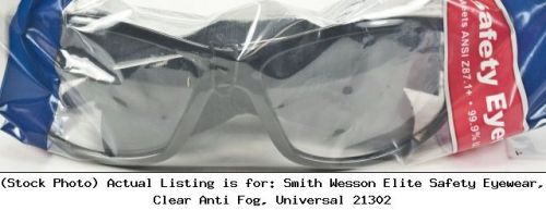 Smith wesson elite safety eyewear, clear anti fog, universal 21302 for sale