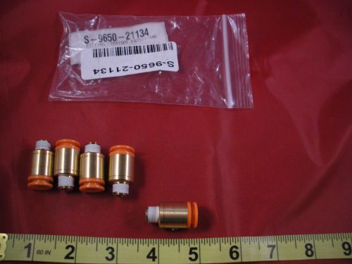 SMC KQ2S11-34S Lot of (5) Straight Fitting Male Connector Hex Socket 3/8&#034; OD New