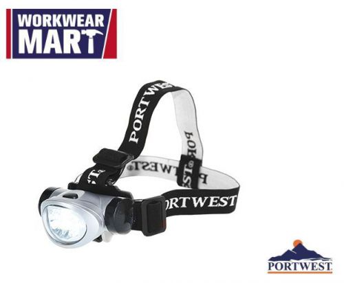 LED Helmet Light Head Lamp Torch Work Safety Hard Hat, Portwest PA50