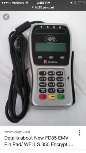 *new* first data fd35 pin pad - emv ready / applepay nfc for fd100 fd100ti fd50 for sale
