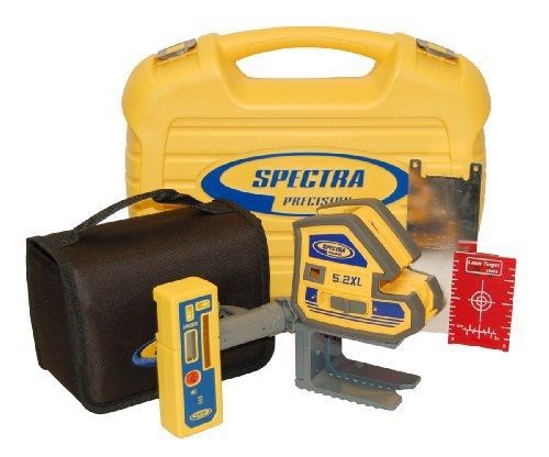 Spectra precision 5.2xl 2 point and cross line laser package with hr220 receiver for sale