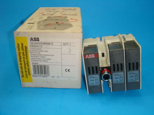 1 new abb os30aj12 1sca022548r9810 disconnect switch 30amp 3pole 600v, nib for sale
