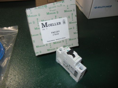 NEW KLOCKNER MOELLER FAZ-C2/1 Din Rail CIRCUIT BREAKER BOX OF 4