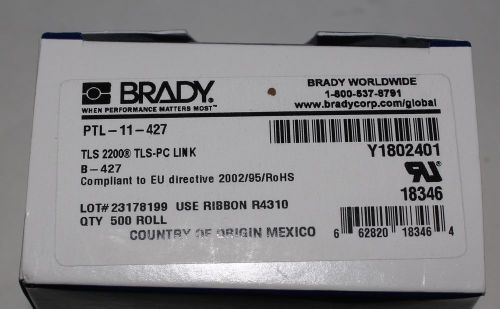 Brady PTL-11-427.. 1/2&#034; Vinyl Label...500 labels per roll.. (Lot of 6 rolls) NEW