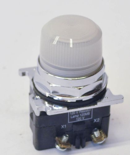 Eaton Cutler Hammer 10250T201N  Resistor Type Oiltight Indicator Light White