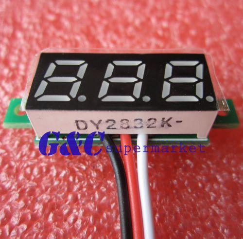 2pcs 0.28&#034; led dc  0-100v digital voltmeter panel meter red color m90 for sale