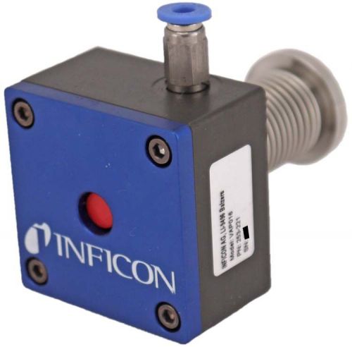 Inficon ag vap016 compact air pneumatic actuated angle valve 253-221 #2 for sale