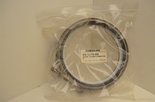 Chemglass kimax 6&#034; chrome column connector clamp cg-1175-03 for sale