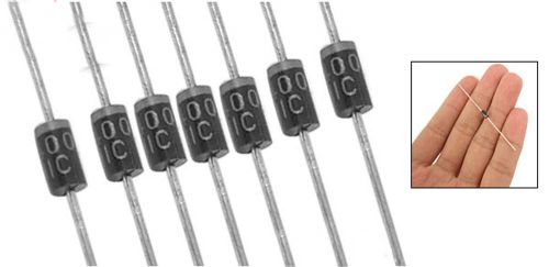 50 x 1n4001 50v 1a do-41 axial lead rectifier diodes gy for sale