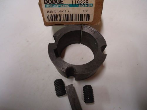 Dodge 119228 taper-lock 1610 bushing split steel 1-9/16&#034; bore for sale