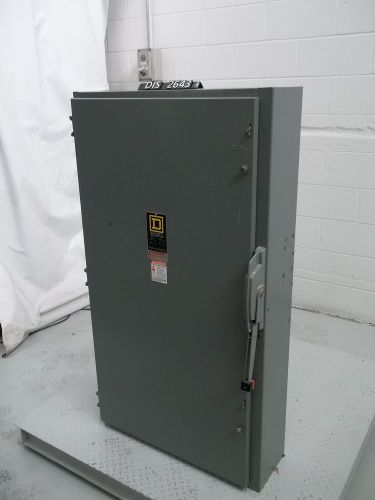 Square d 600 volt 400 amp fused disconnect (dis2643) for sale