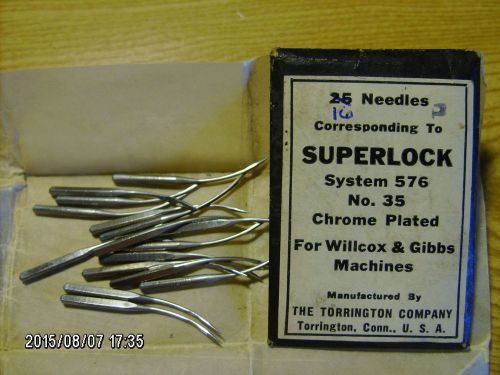 16 pc WILLCOX &amp; GIBBS sewing machine needles 576 No. 35