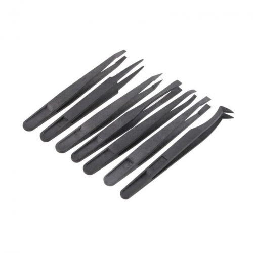 Brand New Plastic Heat Resistant Straight Bend Anti-static Tool Tweezer 7pcs YE