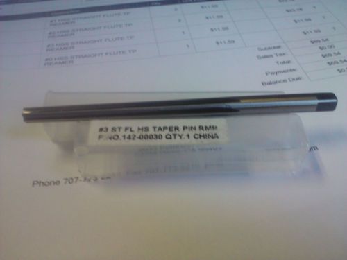 #3 high speed steel straight flute taper pin reamer for sale