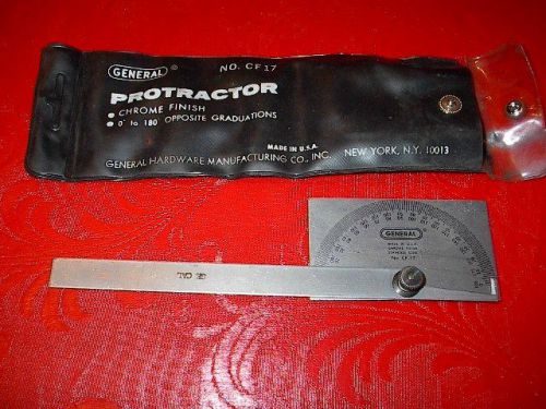 PROTRACTOR  (GENERAL) #A10 C F 17CHROME FINISH  GENERAL HANDWARE MFG.CO.,INC. NY