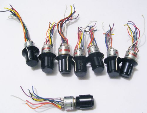 8x alco mrs-1-12 w/knobs! 1 pole, 150ma, 115vac, 12 position mini rotary switch for sale