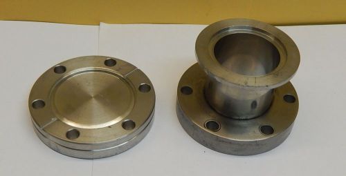 MDC NOR-CAL CONFLAT VACUUM ADAPTER, FLANGE 2.75&#034; X NW40 PLUS BLANK OFF