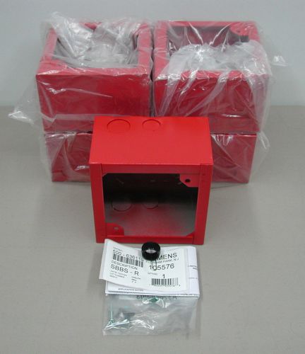 Siemens sbbs-r 500-636119 fire alarm back box - red metal - new - lot of 5 for sale
