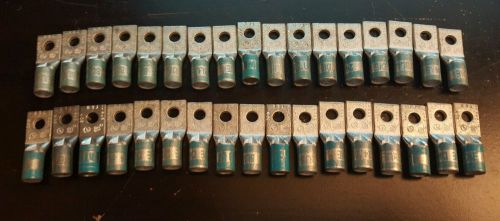 T&amp;b compression lugs, 6 awg, 3/16 in. stud one-hole, 30n blue (lot of 34) for sale