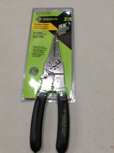 Greenlee 1927ss stainless steel 7.5&#034; wire stripper/cutter/crimper 8-18 awg for sale