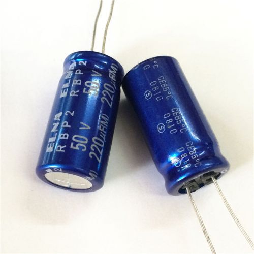 10pcs 220uf 50v 12.5x25mm elna r2b rbp2 50v220uf bipolar capacitor for audio for sale